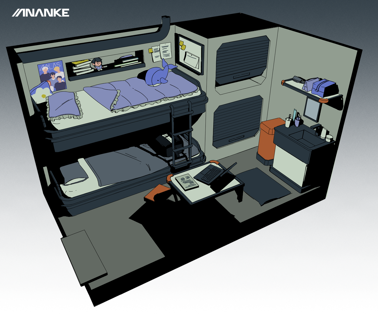 Crewrooms Illustration