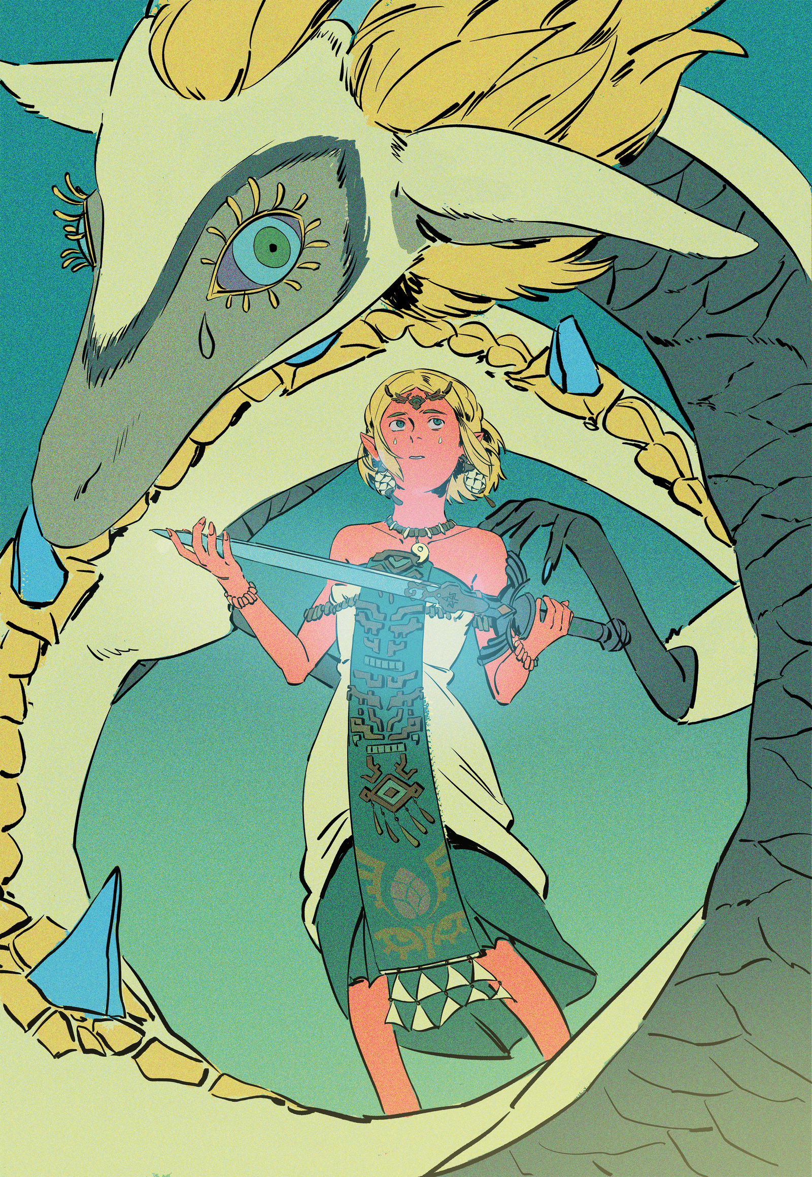 Zelda Dragon Illustration